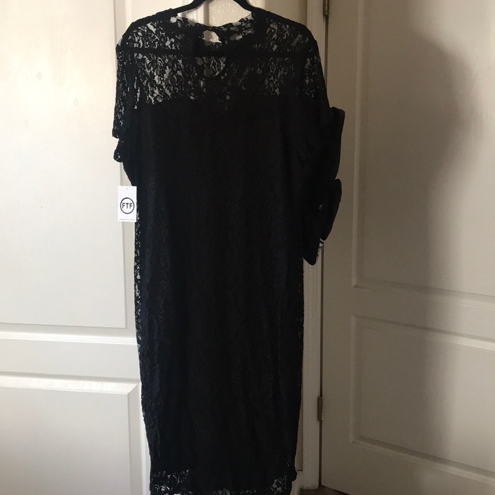 Black lace Midi dress